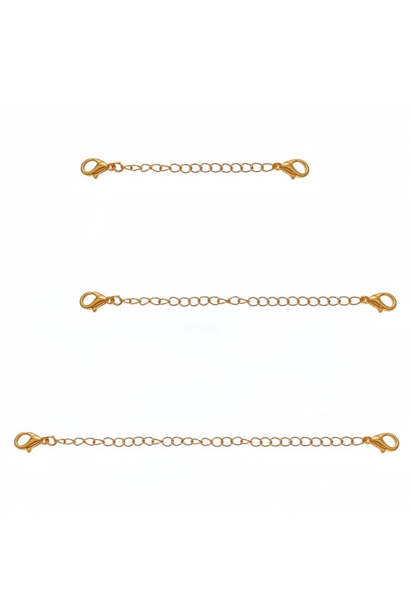 Necklace Extenders 14K Gold Plated Solid Brass Chain Extension Extenders for Necklace Bracelet Anklet(1 2 3 inch)