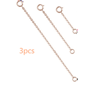JESOT Necklace Extenders Rose Gold Necklace Extender for Necklaces Sterling Silver Necklace Extender Rose Gold Chain Extenders for Necklace Bracelet Extender Rose Gold Necklace Extenders for Women 1 2 3inch
