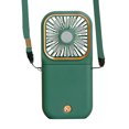 thumbnail image 1 of Necklace Fan Mini Wearable Fans Foldable Hanging Fan USB Rechargeable 3 Speed Fan with Phone Holder for Outdoor Traveling, 1 of 9