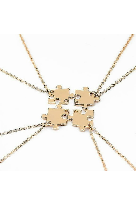Necklace For Best Friends 4-pack Gold_Lucky_B