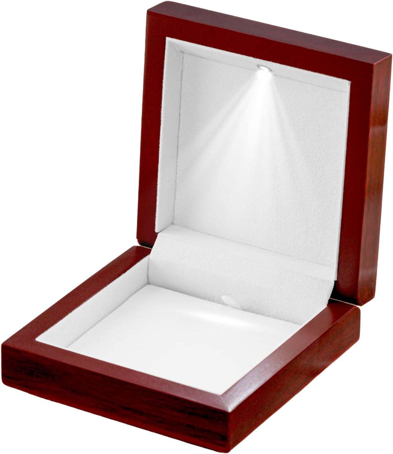 Necklace Gift Box with Light, Elegant Luxury Small Jewelry Box with Lighted Interior for Presentation and Display of Bracelet, Earring, Chains