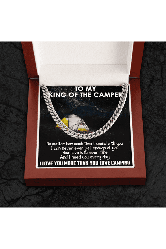 Necklace Gift For Him, Birthday Gift, Aniversary Gift - Camping - To My Man - I Love You More