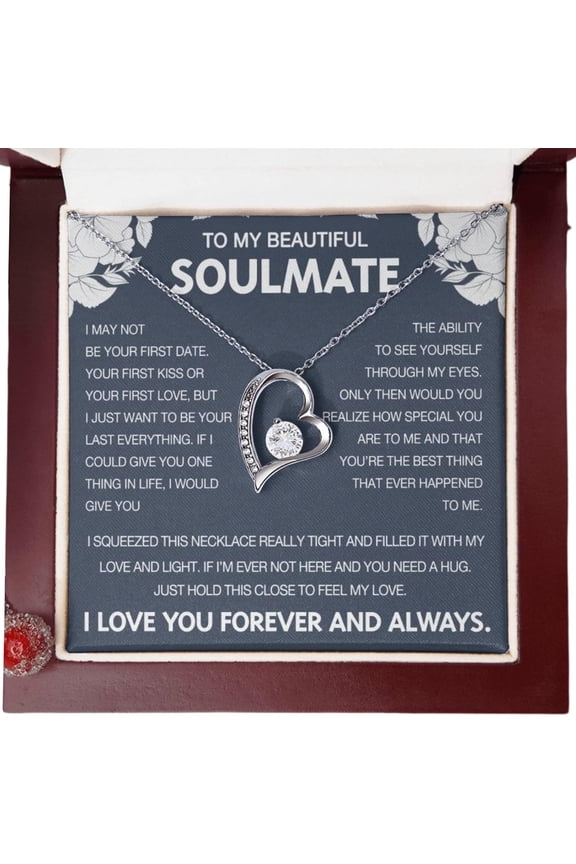 Necklace Gift for Wife or Girlfriend from Husband or Boyfriend, Anniversary, Birthday, Valentines Day Soulmate Jewelry, Forever Love Necklace for Women