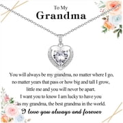 Necklace Gifts for Mom, Grandma, Daughter & Granddaughter - Trendy Hearts Jewelry Gifts for Christmas, Stocking Stuffers, Birthdays, Mothers Day & Valentines Day