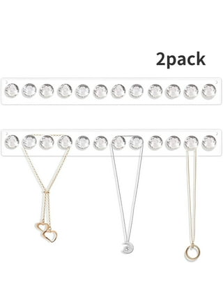 Clear 24 Hooks Necklace Display Stand Jewelry Box Rack Pendant Holder  Organizer
