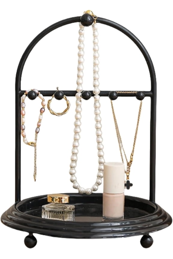 Jewelry Stand Holder Organizer – Necklace Organizer with Hooks for Hanging Bracelets, Keychains, and Home Room Décor Storage