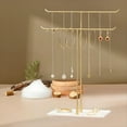 thumbnail image 1 of Necklace Holder Jewelry Stand Organizer for Necklaces and Bracelets, Metal Display Stand, Gift for Women, Ideal for Home, Bedroom, or Vanity, Gold, 1 of 7