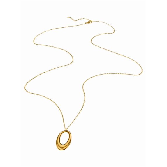 Necklace In Silver Tone Stainless Steel For Everyday Wear