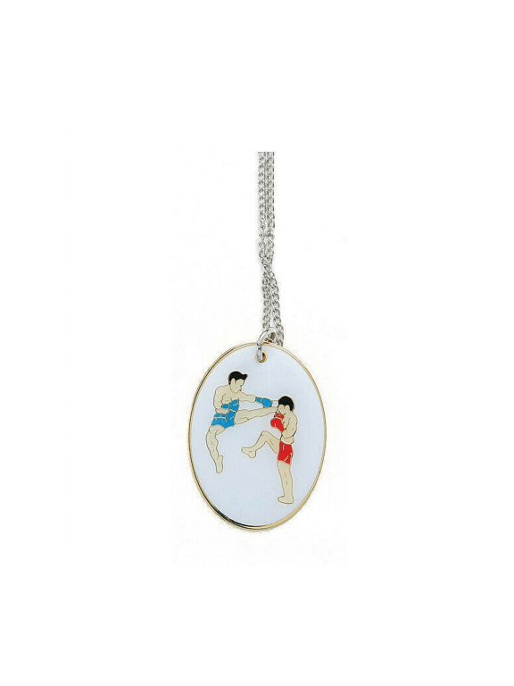 Necklace Kickboxing Pendant and Chain Martial Arts Chain