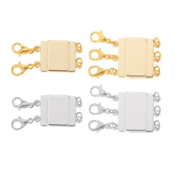 Necklace Layering Clasp, Multi 2 Chain Detangler, Layered Clasp, Untangling Multi Strand Separor, Necklace Connector 4pcs