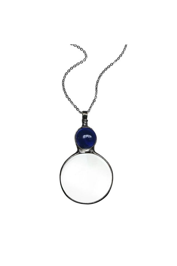 Necklace Magnifier Decorative Monocle Necklace Magnifying Glass Pendant Crystal Metal Necklace N6K2 For Women Jewelry Chain Lock