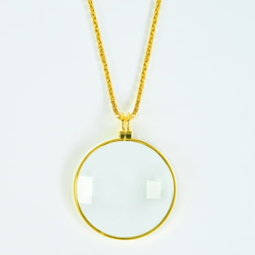 Necklace Magnifier - Handheld Reading Aid for Elderly with Uncharged Power Mode - Perfect for Newspapers and Fine Print