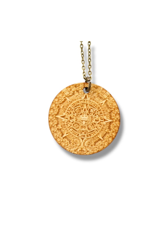 Necklace - Mayan Calendar - Snake and Cable Link chains