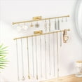 thumbnail image 1 of Necklace Organizer - 2pcs Easy Install Hanging Gold Holder Wall Mount for Bracelets, Earrings, Keys,Rings, Hairband, Glasses, 1 of 7