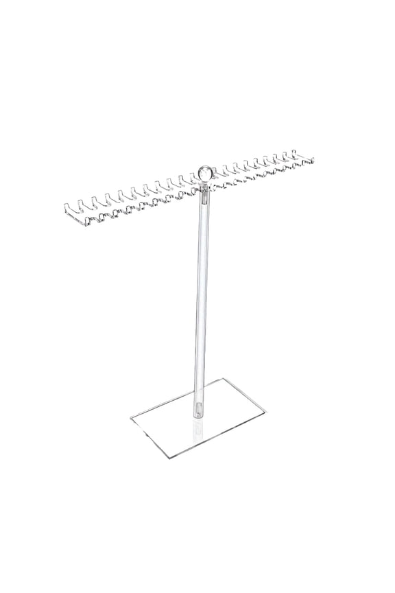 Necklace Organizer, Clear Jewelry Display Stand, Acrylic Hanger Rack with Hooks, Ideal for Necklaces and Bracelets, Perfect Gift for Her