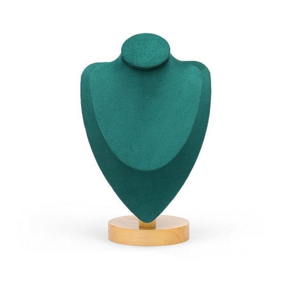 Necklace Pendant Chain Jewelry Bust Display Holder Stand - Necklaces Display Necklace Mannequin - Necklace Bust Jewelry Bust Stand, Green