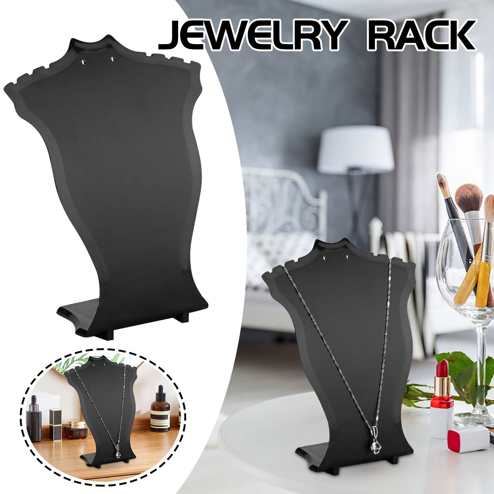 Necklace Pendant Chain Jewelry Bust Display Stands Hanger Earrings