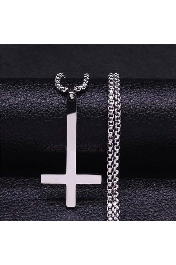 Necklace Pendant Upside Down Cross Necklace Women Men Inverted Cross Necklace Jewelry Necklace Jewelry birthday gifts for women men
