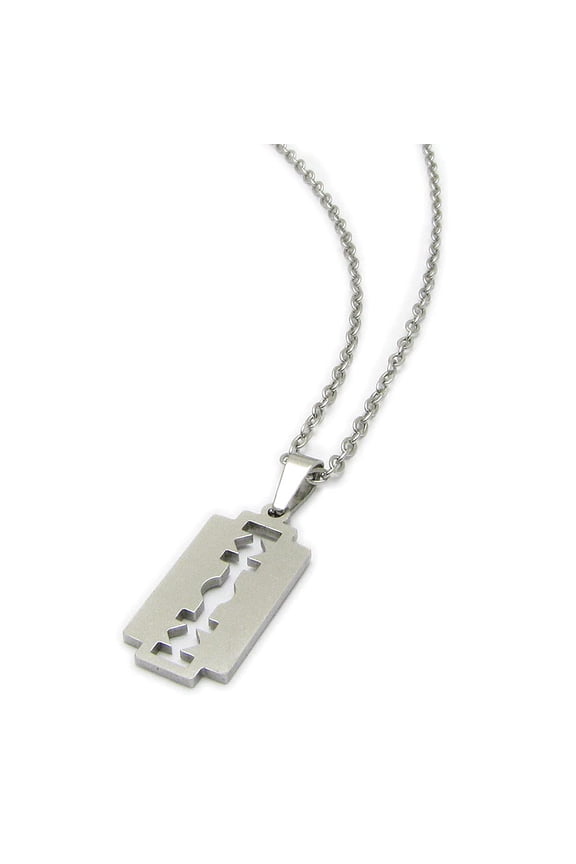 Necklace Razor Stainless Steel Chain Necklace Razor CEN10002 [Miles] Men's Women's
