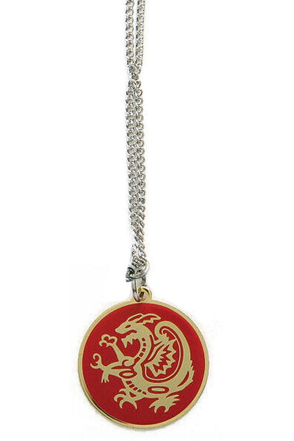 Necklace Red Dragon Pendant and Chain Martial Arts Chain