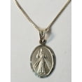 thumbnail image 1 of Necklace Silver Jesus-Divine Mercy Oval Medal, 1 of 1