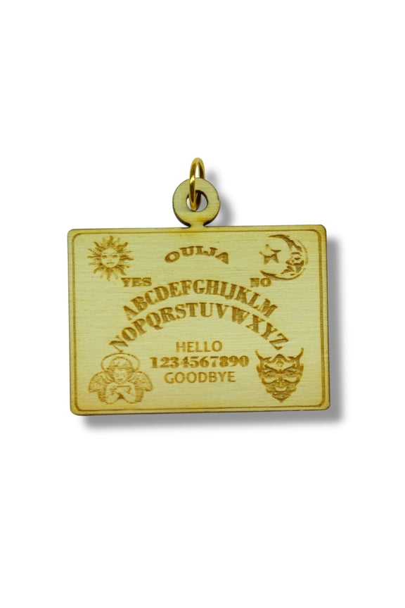 Necklace - Spirit Board - Snake and Cable Link chains - Birch Wood