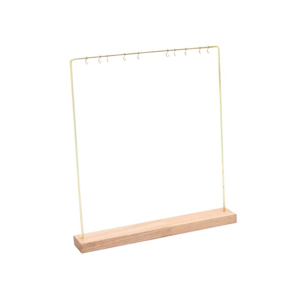 Necklace Stand Holder, Jewelry Display Rack Hanger, Multipurpose Earrings Rings Portable Necklace Hanger, Wooden Showcase