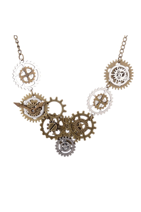 Necklace Steampunk Jewelry Gears Pendant Retro Neck Chain Costume Clock Clockwork Vintage Gothic Cog Gear Cogs Choker
