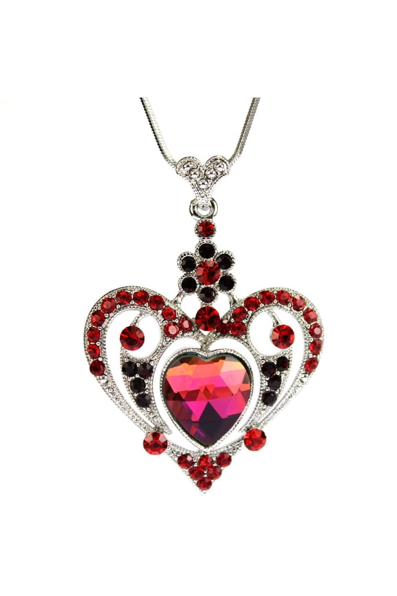 Necklace - Swarovski Crystal Heart Necklace - NE-N2653RD