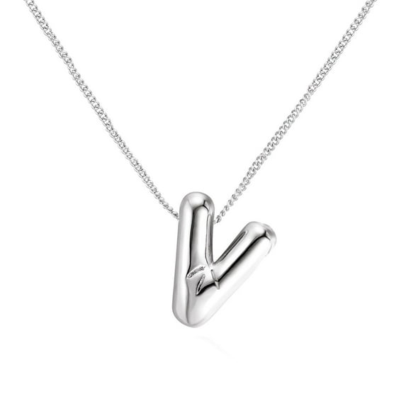 Necklace – Trendy Personalized Gift for Women Silver Necklace With Words For Fashionable Women With Initials A Present For Women Teenagers And