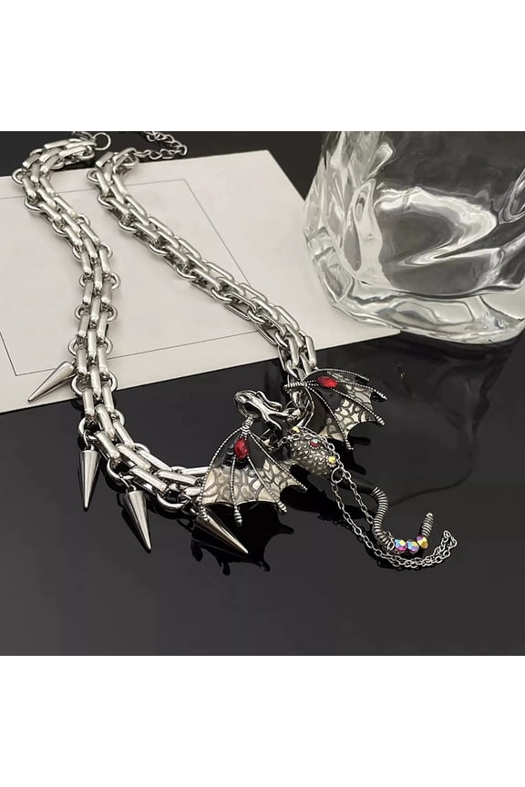 Necklace For Women The Necklace That Imprisons The Flying Dragon, Chain, And Neck Chain Necklace for Men Cool Personalized Ideas Graduation Birthday Gifts for 6 7 8 9 10 11 12 13 14 15 16 17 Year Old