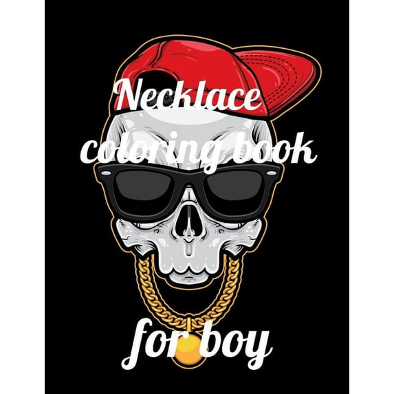 Necklace coloring book for boy: A Coloring Book of 35 Unique Necklace Coe Stress Reliloring Book Designs Paperback (Paperback)