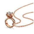 thumbnail image 1 of Necklace for Women 10K Rose Gold Plated AAA CZ Necklace Mini Ring Pendant Long Necklace for Women, 1 of 5