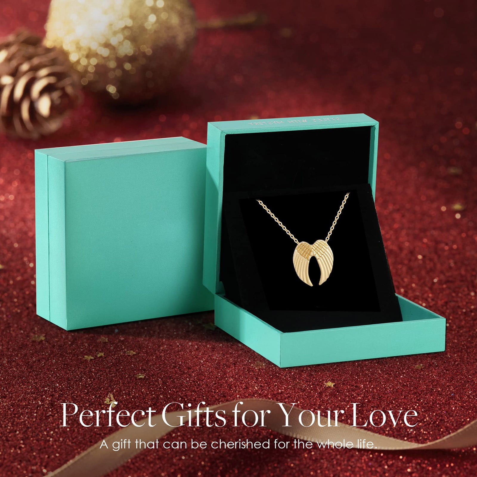 Necklace for Women The Angel Wing Card It Not Goodbye It See You Again