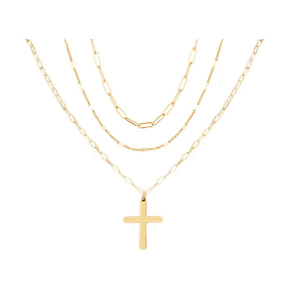 Necklace for Women Women Jewelry Women's Valentine's Day Layered Gold Necklace Stackable Exquisite Clip Chain Pendant