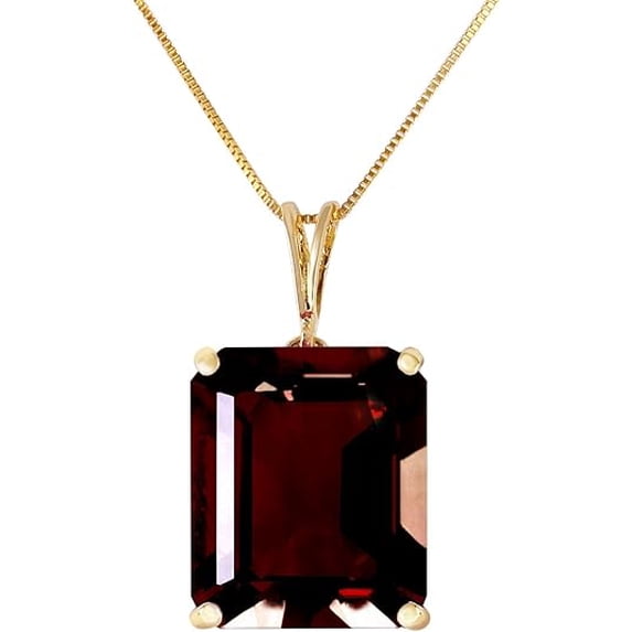 Necklace with 7.0 Carat Octagon-shaped Garnet Pendant