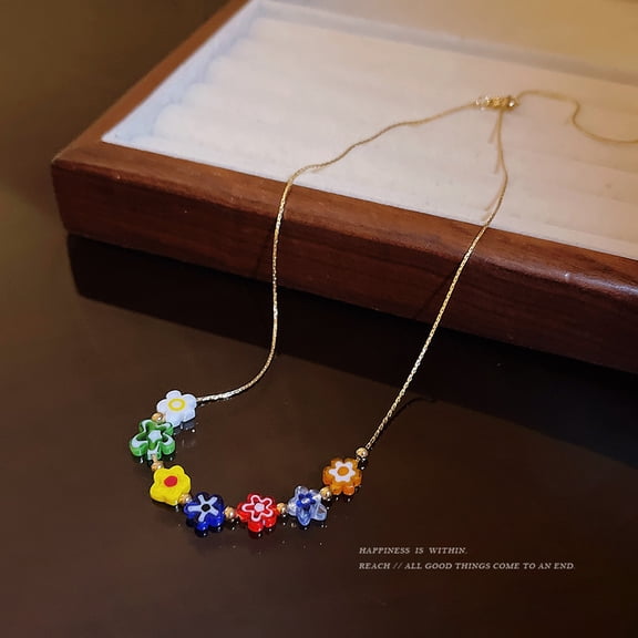 Necklace,with Glass Flowers,Only Self-pickup Is Supported, And The Displayed Prices Are All Self-pickup Prices