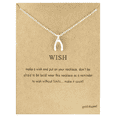 thumbnail image 1 of Necklace with Message Card (Wishbone; Silver), 1 of 4