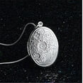 thumbnail image 1 of Necklaces Pendants Fashion 925 Sterling Silver Rose Round Locket Necklace Box Snake Chain Jewelry, 1 of 2