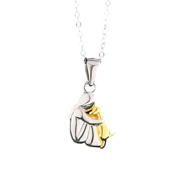 Necklaces & Pendants Friendship Jewelry for Lovers Unique Animal Hugging Pendant Necklace Idea with Stainless Steel Craft and Versatile Occasion
