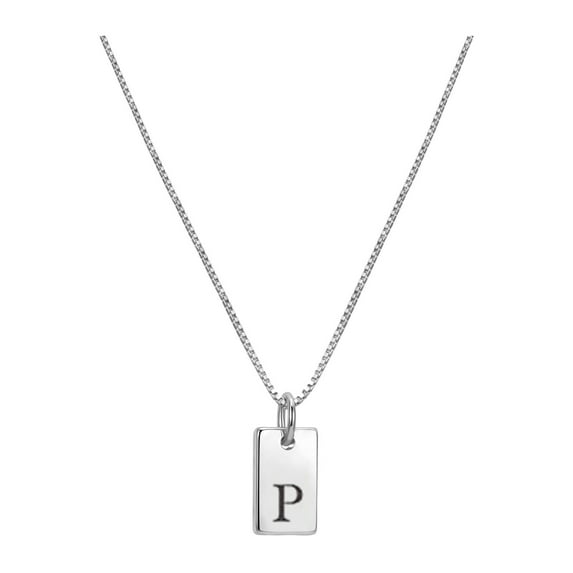Necklaces & Pendants Initial Silver Plated Letter Necklace for Women Name Necklace with Initial Pendant Silver Jewelry