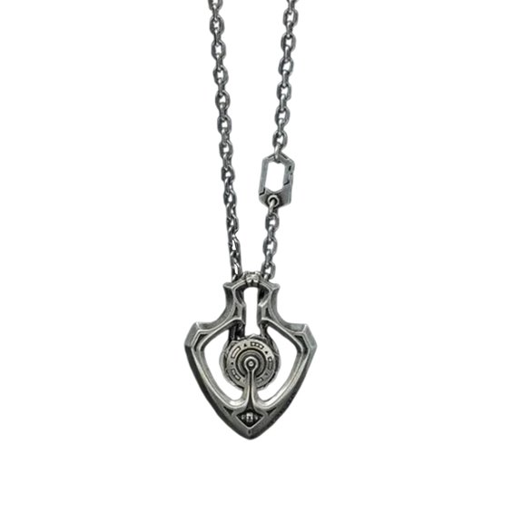 Necklaces & Pendants Mechanical Rotatable Gear Pendant Necklace Punk Gear Necklace Rotating Gear Necklace Rotating Design, 36.5 cm, Silver