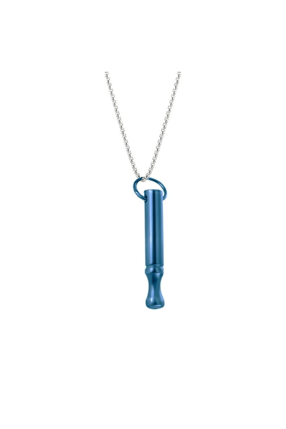 Necklaces & Pendants Meditation Breath Decompression Pendant Necklace Meditation Small Waist Round Pipe Whistle Jewelry Stress Breathing Necklace Men's Women's Gifts