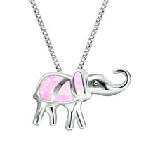 Necklaces & Pendants Personality Elephant Pendant Necklace for Women Wonderful Gifts for Birthday Anniversary (Pink )