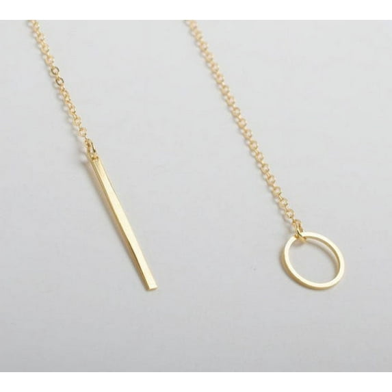 Necklaces & Pendants Womens Chic Y Shaped Circle Lariat Chain Jewelry Necklace