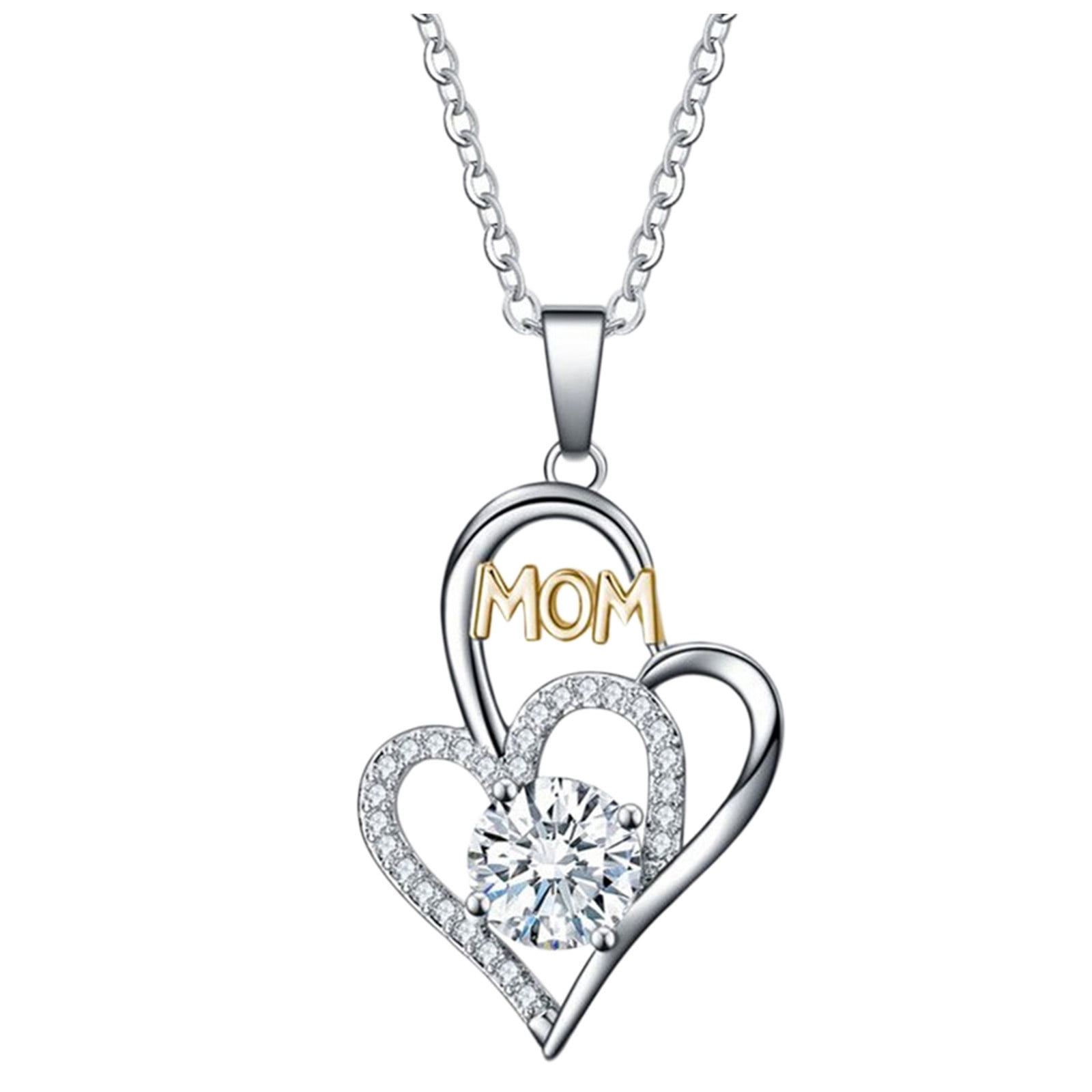 Family/Mom Initial Necklace for Mom in Sterling Silver - MYKA