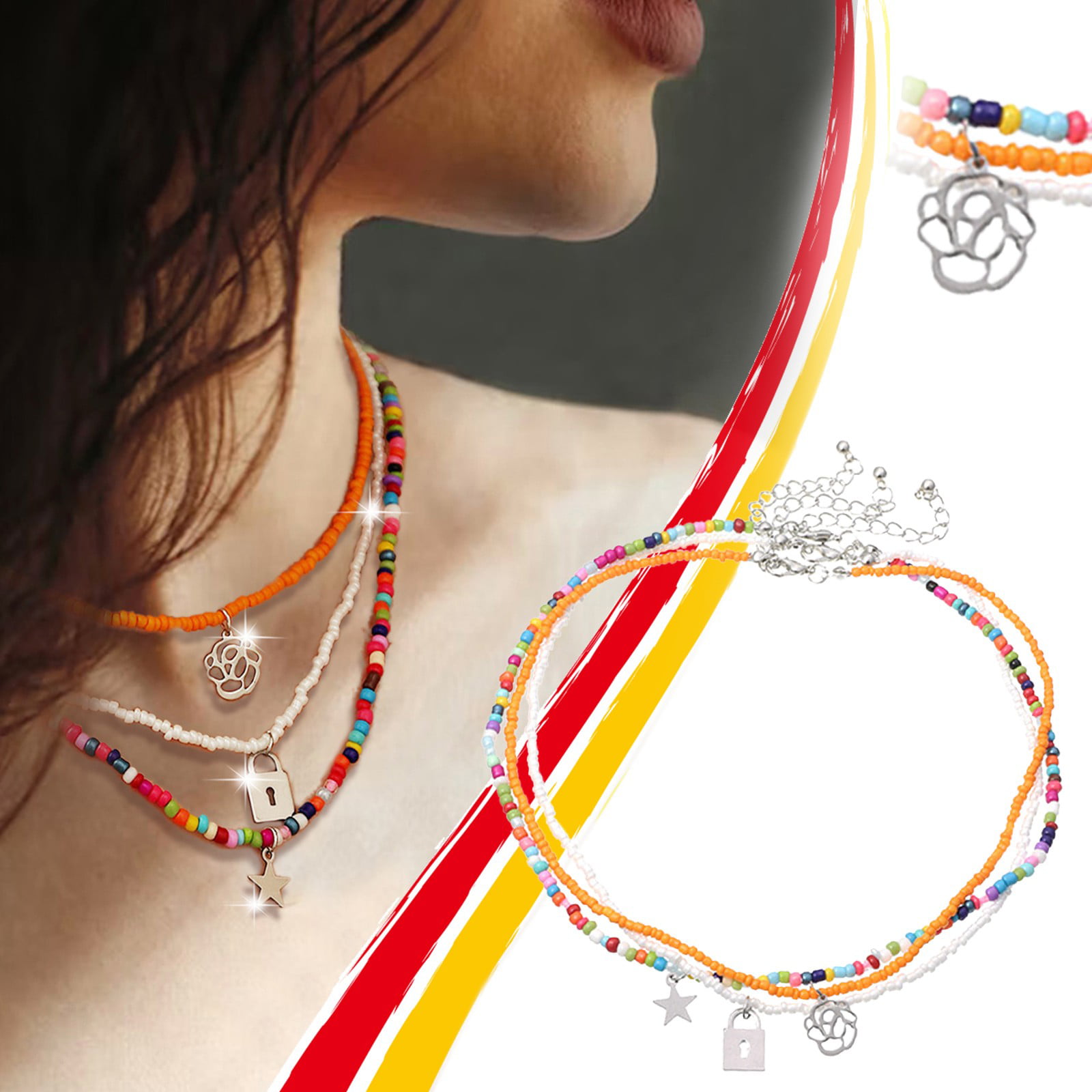 Colorful Bead Necklace - Nest Pretty Things