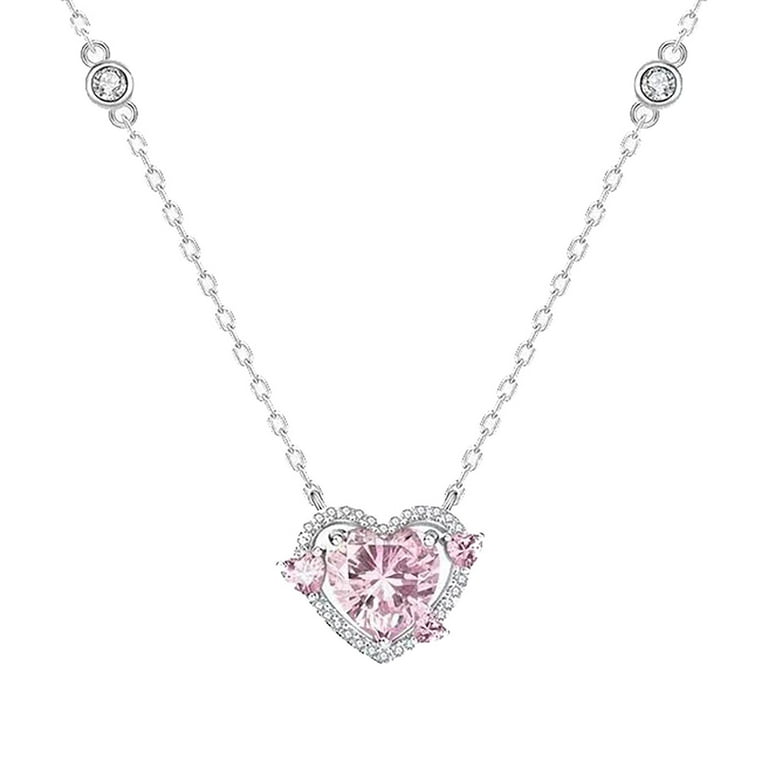 Handmade Pink Diamond Cross Pendant 925 Sterling Silver Party Wedding Pendants  Necklace For Women men Gemstone Jewelry - AliExpress
