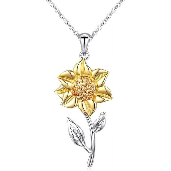 Necklaces for Women, Sunflower Necklace, Gold Alloy Delicate Temperament Elegant Necklace is Suitable for Any Wear and Enhance Your Temperament and Fashion Sense
