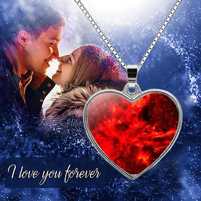 Necklaces for Women Trendy,Solar System Galaxy Double Sided